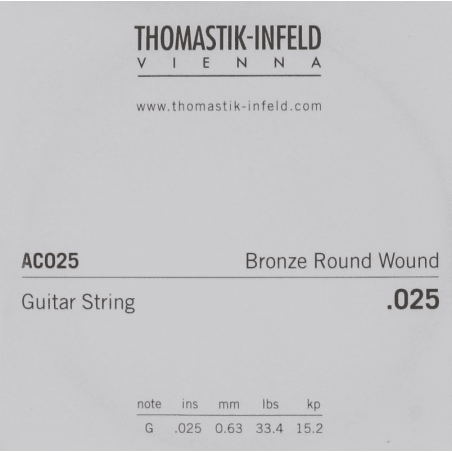Thomastik AC025 - Corde à l'unité acoustique "Plectrum" - 025