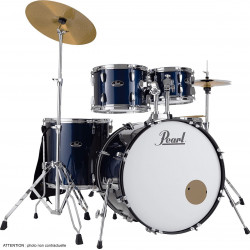 Batterie Pearl Roadshow Rock 22''  5 fûts - Royal Blue Metallic + pack Sabian Solar 2 cymbales