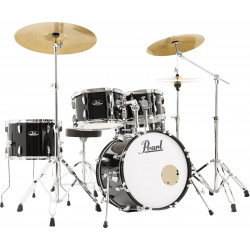 Batterie Pearl Roadshow+ Jazz 18''  5 fûts - Jet Black + B-50 + pack Sabian Solar 3 cymbales