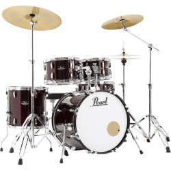 Batterie Pearl Roadshow+ Fusion 20''  5 fûts -Red Wine + B-50 + pack Sabian Solar 3 cymbales