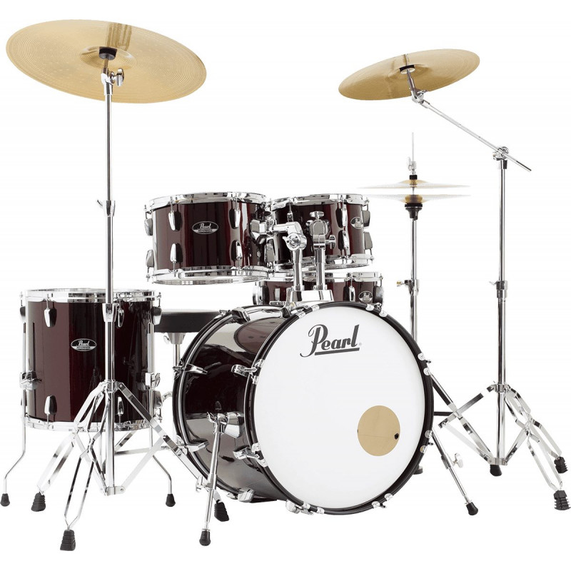 Batterie Pearl Roadshow+ Fusion 20''  5 fûts -Red Wine + B-50 + pack Sabian Solar 3 cymbales