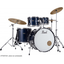 Batterie Pearl Roadshow+ Rock 22''  5 fûts - Royal Blue Metallic  + B-50 + pack Sabian Solar 3 cymbales