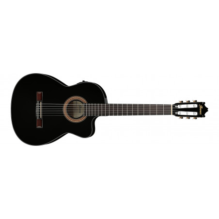 Ibanez GA11CE-BK noire brillante - Guitare classique électro acoustique