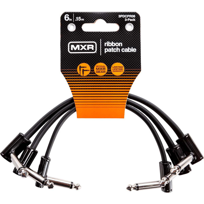 MXR 3PDCPR06 - 3 câbles patch jack-jack slim - 15cm