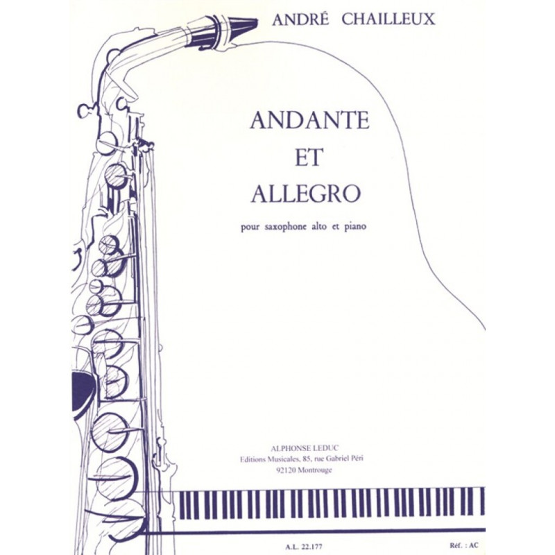 André Chailleux Andante et Allegro - Saxophone alto et piano