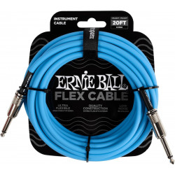 Ernie Ball 6417 - Câble jack-jack série flex 6m - Bleu