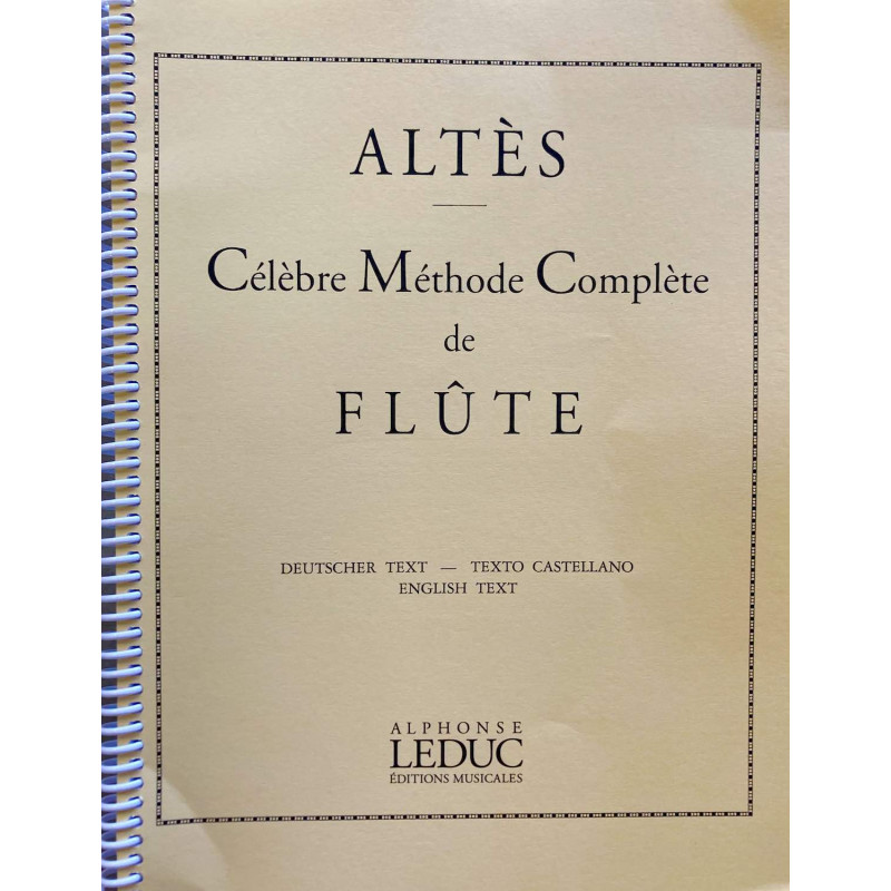 Célèbre Méthode complète de Flûte Altes Vol. 2 - Ed. Leduc (version spiralée)