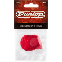 Dunlop 475P1 - sachet de 6 médiators -  Big stubby 1,00mm