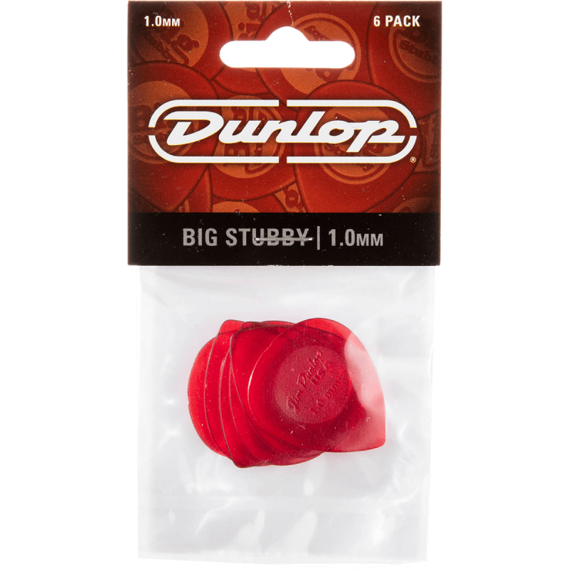 Dunlop 475P1 - sachet de 6 médiators -  Big stubby 1,00mm