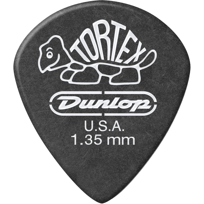 Dunlop 482P135 - sachet de 12 médiators - Tortex pitch black jazz III 1,35mm