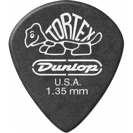 Dunlop 482P135 - sachet de 12 médiators - Tortex pitch black jazz III 1,35mm