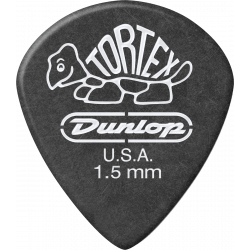 Dunlop 482P150 - sachet de 12 médiators - Tortex pitch black jazz III 1,50mm