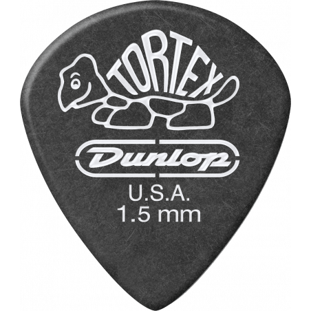 Dunlop 482P150 - sachet de 12 médiators - Tortex pitch black jazz III 1,50mm