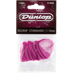 Dunlop 41P114 - sachet de 12 médiators - Delrin 500 1,14mm