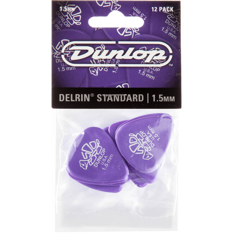 Dunlop 41P150 - sachet de 12 médiators - Delrin 500 1,50mm