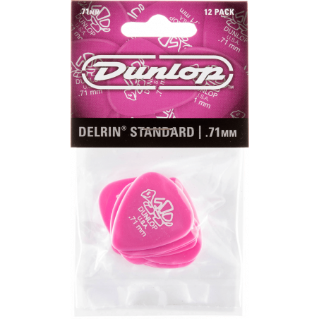 Dunlop 41P71 - sachet de 12 médiators - Delrin 500 0,71mm