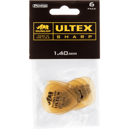 Dunlop 433P140 - sachet de 6 médiators - Ultex sharp 1,40mm