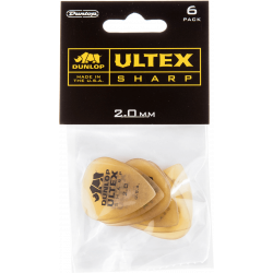 Dunlop 433P200 - sachet de 6 médiators - Ultex sharp 2,00mm