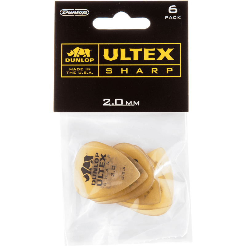 Dunlop 433P200 - sachet de 6 médiators - Ultex sharp 2,00mm