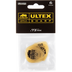 Dunlop 433P73 - sachet de 6 médiators - Ultex sharp 0,73mm