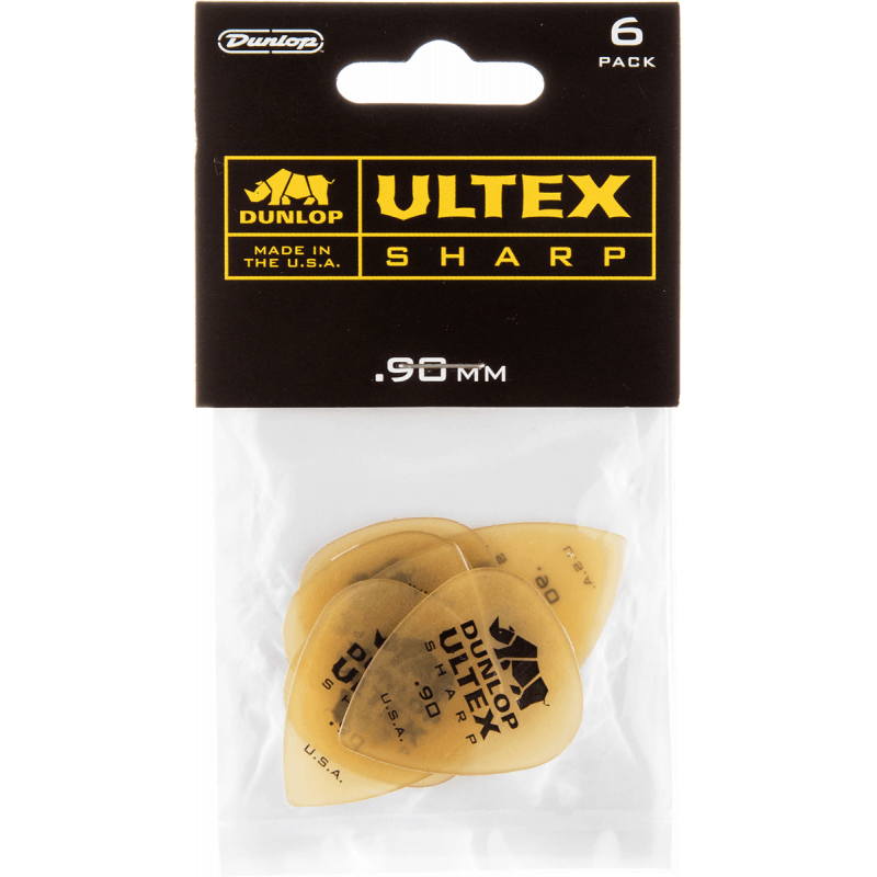 Dunlop 433P90 - sachet de 6 médiators - Ultex sharp 0,90mm