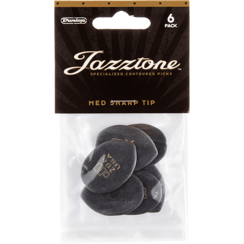 Dunlop 477P206 - sachet de 6 médiators - Jazztone medium