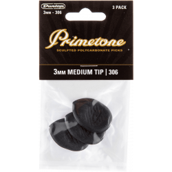 Dunlop 477P306 - sachet de 3 médiators - Primetone medium