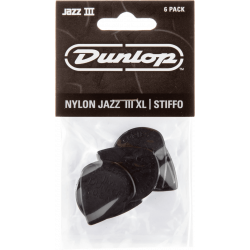Dunlop 47PXLS - sachet de 6 médiators - Jazz iii xl stiffo 1,38mm