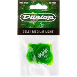 Dunlop 486PK-ML - sachet de 12 médiators - gels medium/light