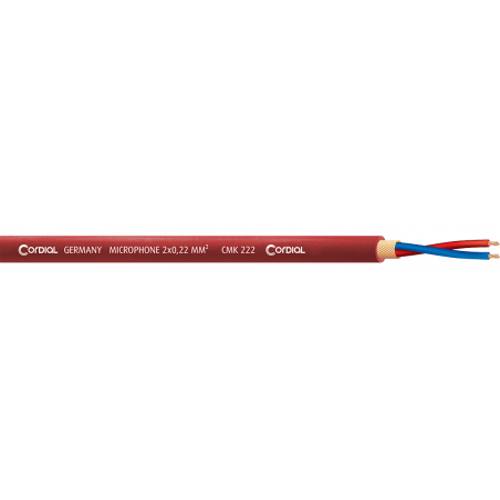 Cordial CMK222RED100 - Bobine de câble micro 2 x 0,22 mm² 100 m rouge