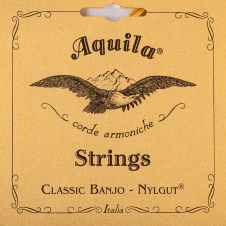 Aquila 1B - 1b nylgut jeu banjo 5 cordes, tirant medium, 1 corde rouge