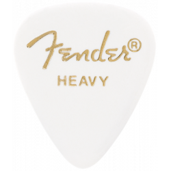 1 médiator Fender 351 Premium Celluloid, durs - Blanc