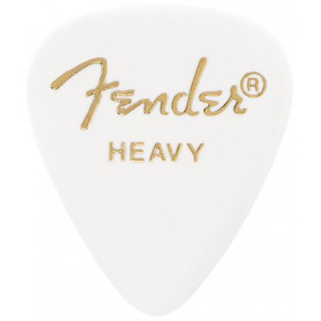 1 médiator Fender 351 Premium Celluloid, durs - Blanc