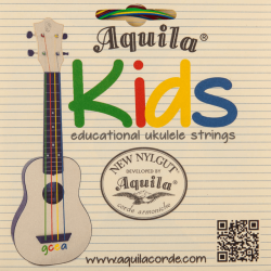 Aquila 138U - Pack jeu de cordes ukulélé pour enfant + méthode