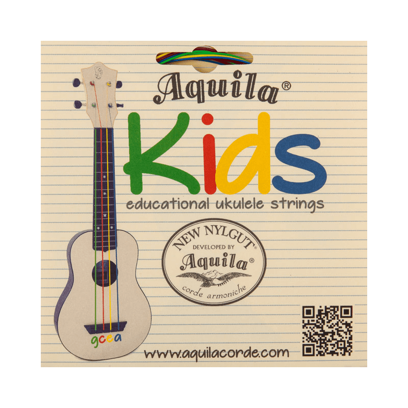 Aquila 138U - Pack jeu de cordes ukulélé pour enfant + méthode