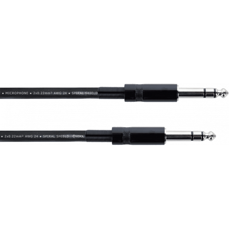 Cordial EM0.5VV - Câble audio jack stéréo 50 cm