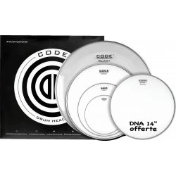 Code Drumheads FPGENCTDR - Tom full pack generator coated rock 10/12/16/22 + cc 14" dna coated