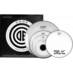 Code Drumheads FPLAWCLRF - Tom full pack law clear fusion 10/12/14/20 + cc 14" dna coated