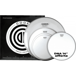 Code Drumheads FPSIGSMOS - Tom full pack signal smooth standard 12/13/16/22 + cc 14" dna coated