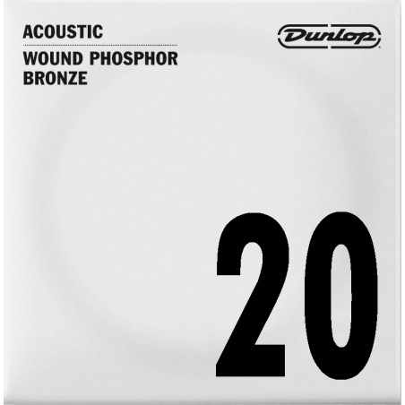 Dunlop DAP20 - Corde à l'unité pour guitare acoustique - Filé rond 20