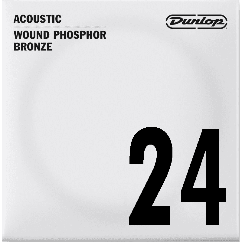 Dunlop DAP24 - Corde à l'unité pour guitare acoustique - Filé rond 24