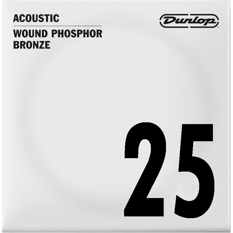 Dunlop DAP25 - Corde à l'unité pour guitare acoustique - Filé rond 25