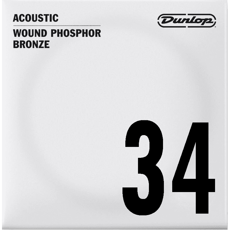 Dunlop DAP34 - Corde à l'unité pour guitare acoustique - Filé rond 34