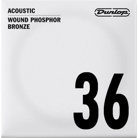 Dunlop DAP36 - Corde à l'unité pour guitare acoustique - Filé rond 36