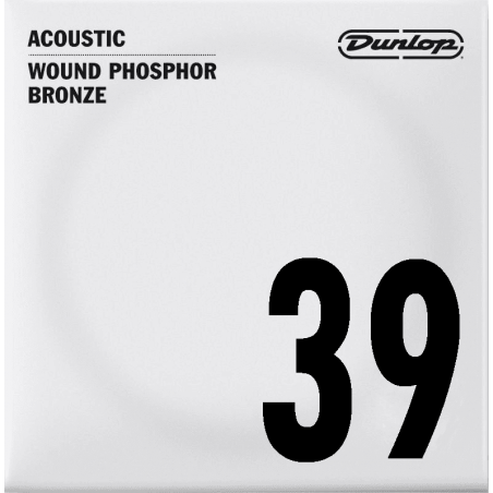 Dunlop DAP39 - Corde à l'unité pour guitare acoustique - Filé rond 39
