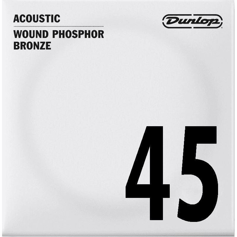 Dunlop DAP45 - Corde à l'unité pour guitare acoustique - Filé rond 45