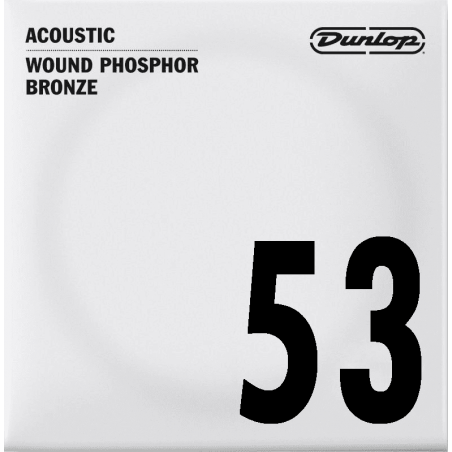Dunlop DAP53 - Corde à l'unité pour guitare acoustique - Filé rond 53