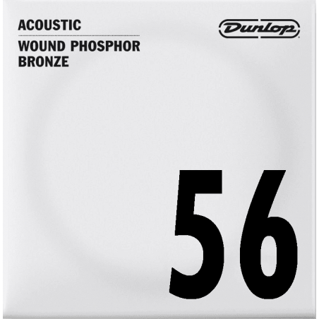 Dunlop DAP56 - Corde à l'unité pour guitare acoustique - Filé rond 56