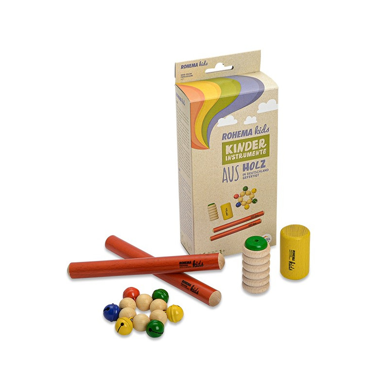 Rohema 618084 - Set de percussions colorées pour enfants - 1+