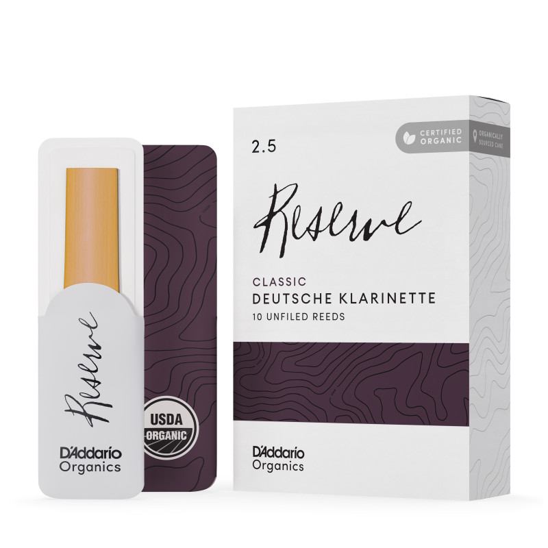 D'Addario  - 10 Anches clarinette allemande Organic Reserve Classic, force 2,5